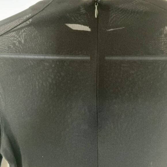 Black Sequin sheer and bead fitted top with back zipper size xs LIKE NEW! - Picture 2 of 9